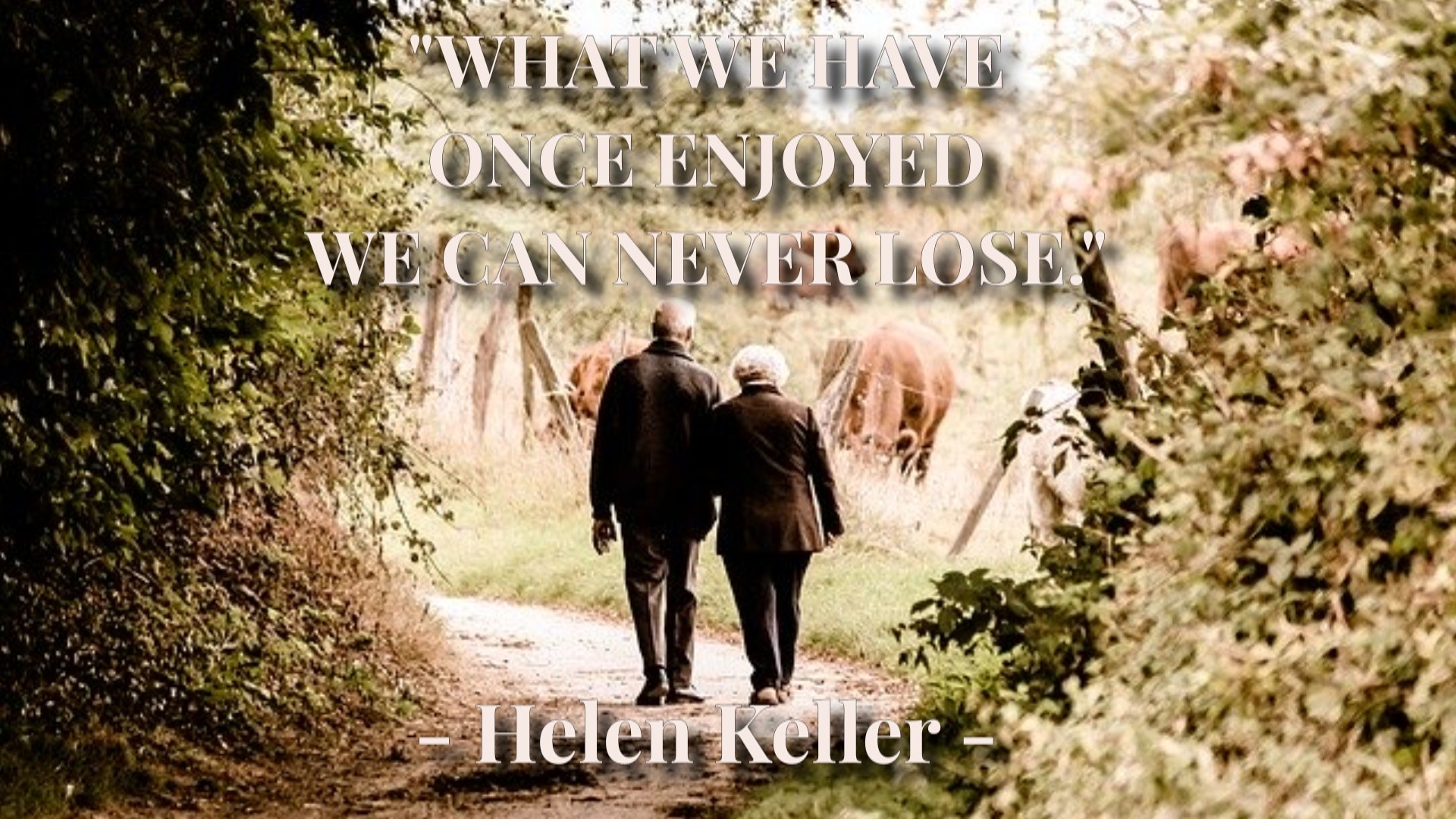 What we have once enjoyed we can never lose - Helen Keller